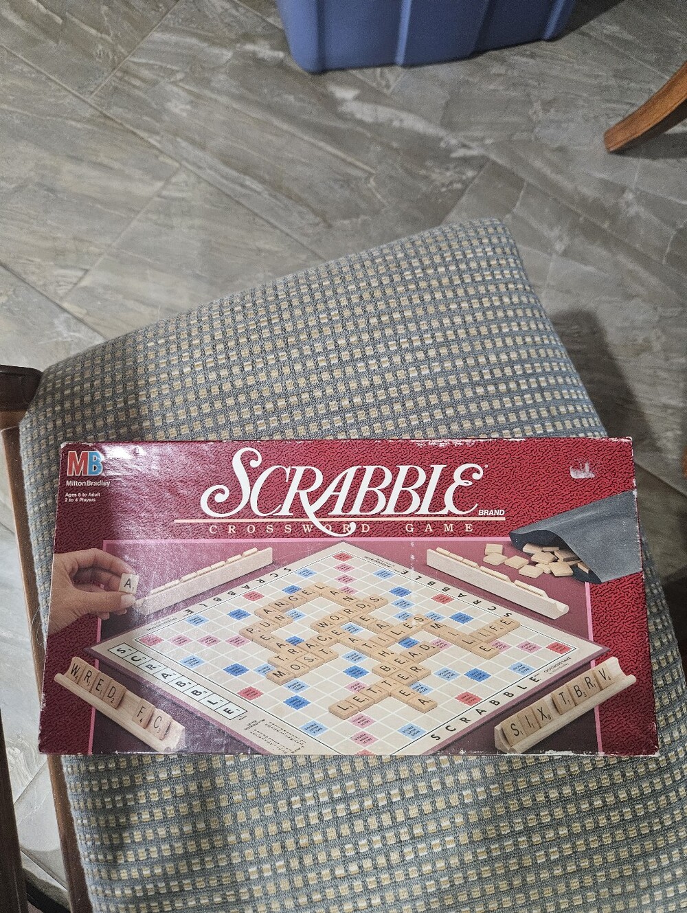 Vintage Scrabble  Crossword Game by Milton Bradley 1989